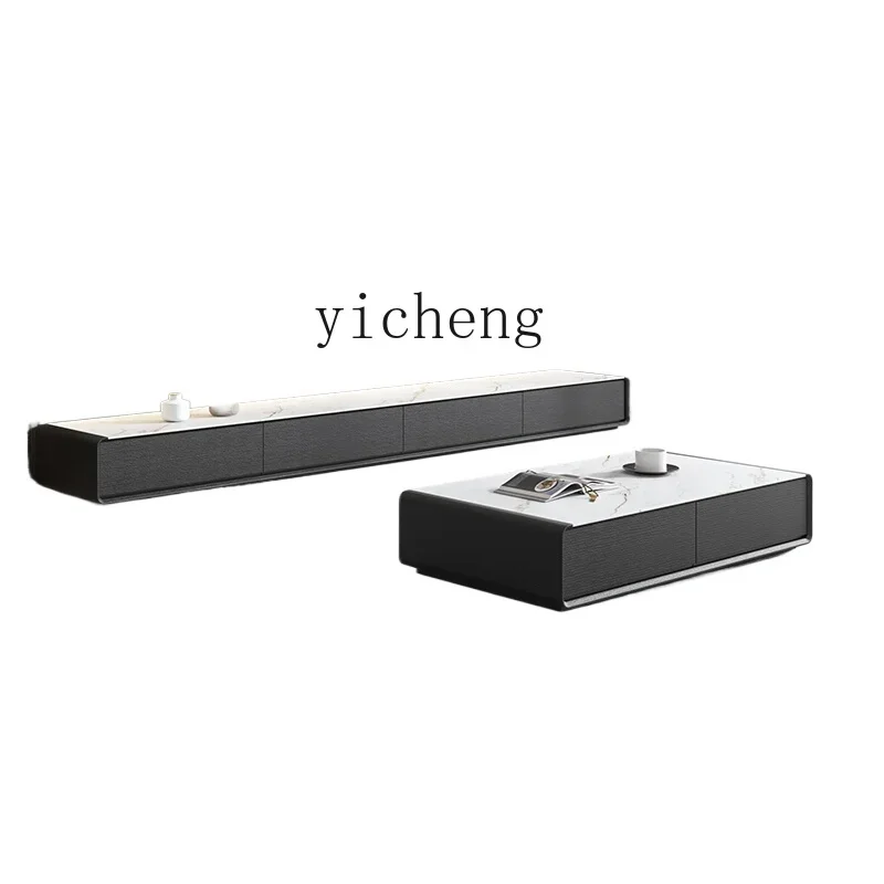 

TV Cabinet Modern Simple Living Room Solid Wood Marble Floor TV Cabinet