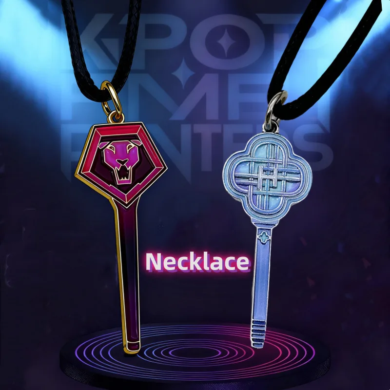 New Anime K Pop Demons Hunters Necklace K-Pop Demons Hunters Lightstick Necklace Pendant Cosplay Prop Accessories Gift For Kid ﻿