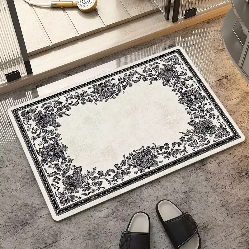 Toilet floor mat, diatom mud absorbent mat, special non-slip foot mat for bathroom door, household toilet, bathroom carpet