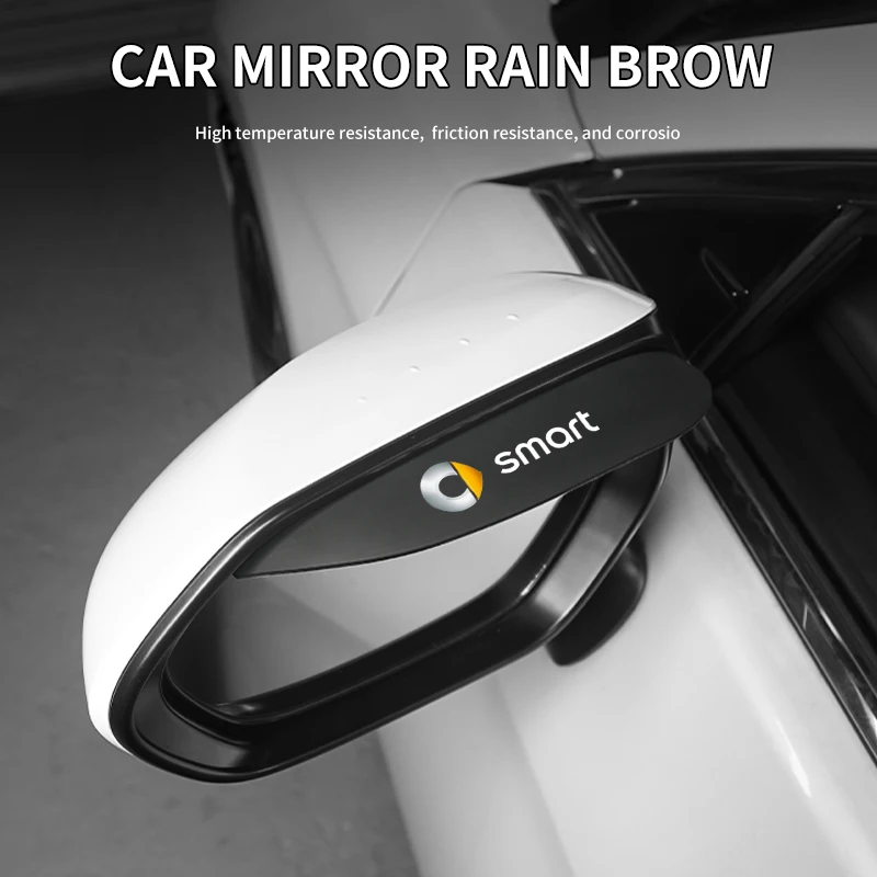 Cubierta de protector de lluvia para espejo retrovisor de coche, para Smart Fortwo 451 450 453 Forfour EQ Cabrio Crossblade ROADSTER Coupe