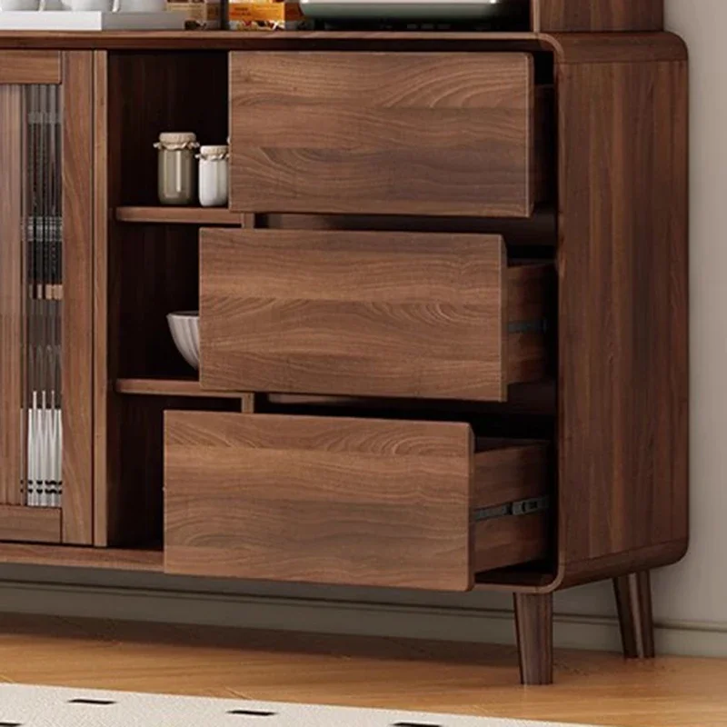 

Solid Wood Transparent Storage Sideboard Entrance Modern Nordic Kitchen Cabinets Storage Consol Coffee Mueble Cocina Furniture