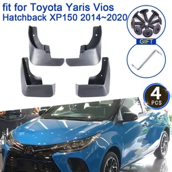 Mud Flaps for Toyota Yaris Vios Hatchback XP150 2014 2015 2016 2017 2018 2019 2020 Mudguards Fender Splash Guards Flap Rear Auto