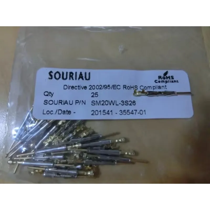 (10PCS)SOURIAU SM20WL3S26 signal wire is crimped with gold-plated pin 20-22AWG.