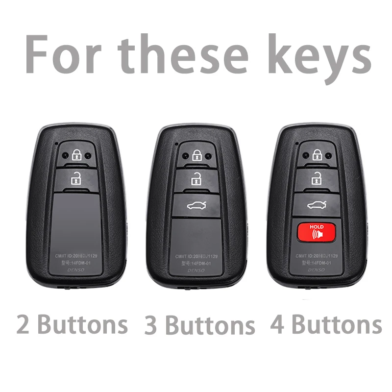 2 3 4 Buttons TPU Car Remote Key Cover Fob Case for Toyota Prius 20 RAV4 Camry 70 CHR C-HR Corolla 2018 2019 2020 Accessories