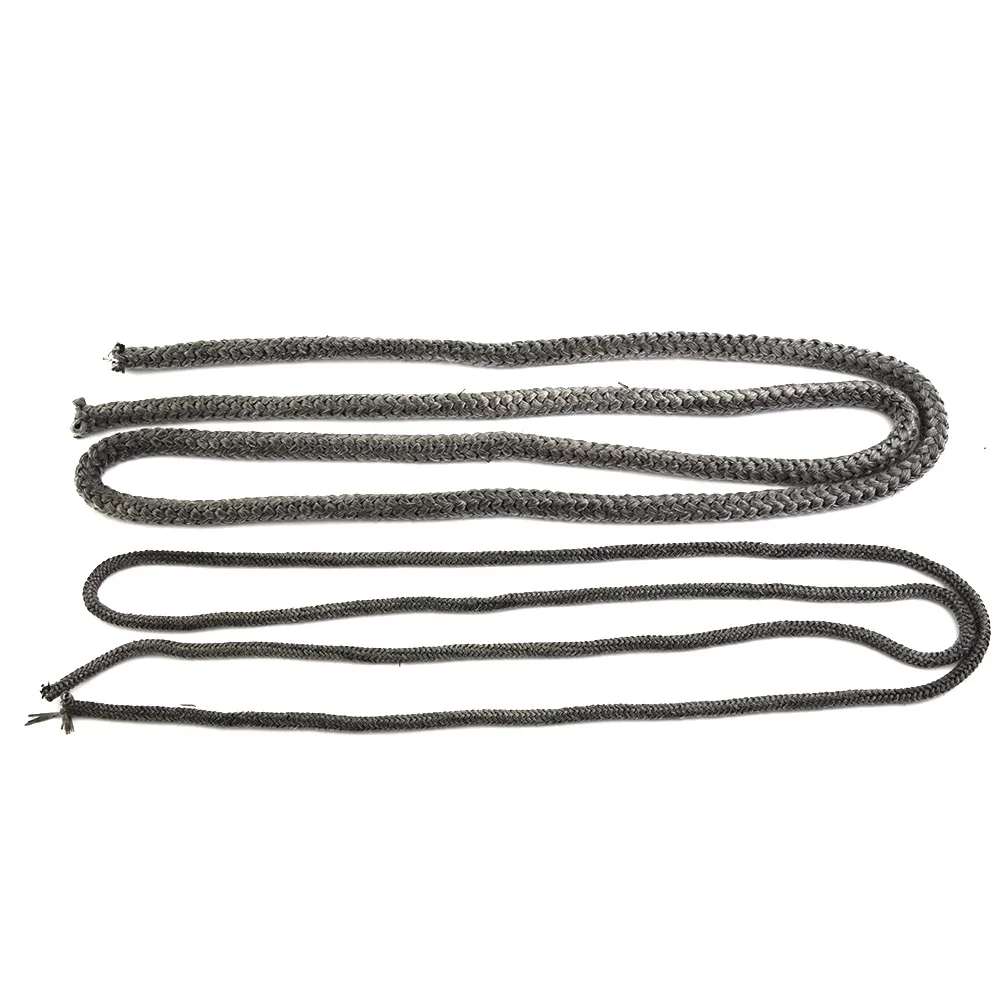 Cable de junta negra de 10/12mm para puerta de estufa, cable de sellado para chimenea, reemplazo de cuerda de sellado de quemador de madera de alta temperatura de fibra de vidrio