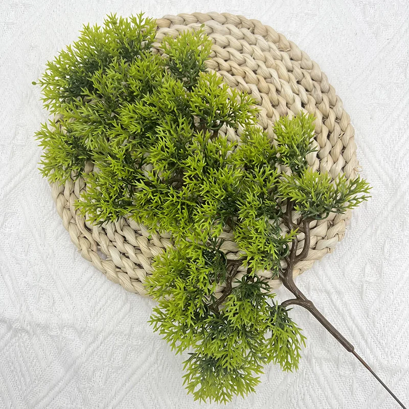 

1pcs artificial pine branches and greenery Welcome Pine bonsai Accessories Indoor/courtyard/wedding party home decor