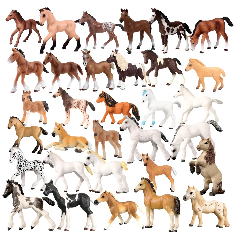 Figurka konia, sztuczne zwierzęta, figurki kucyka, zabawki koni, figurki zwierząt, figurka, zabawki dla dzieci, prezenty dla dzieci, edukacja, gry biurowe