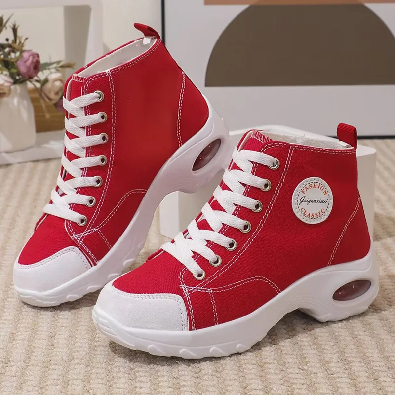 Women\'s Boots Luxury Casual Platform Ankle Sneakers Shoes For Women Trend 2024 Canvas Spring Autumn Outdoor Trekking Brand Boots