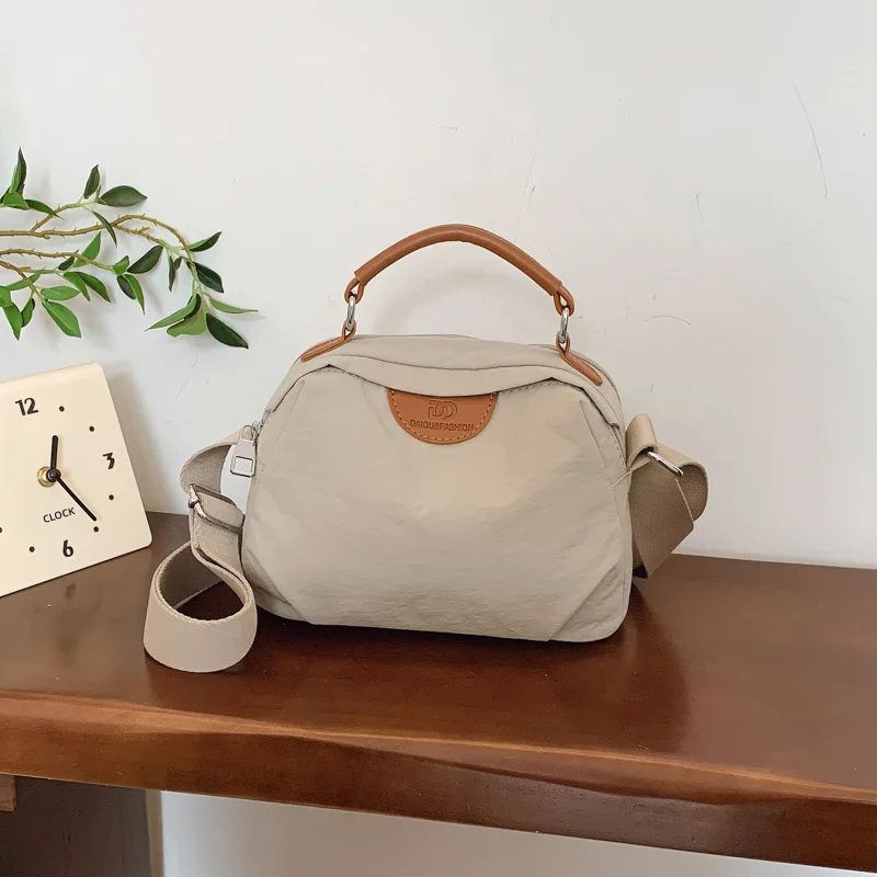 

2025 New Womens Lightweight Multi Pocket Bag Water Resistant Oxford Shoulder Purse Minimalist Crossbody Tote Durable