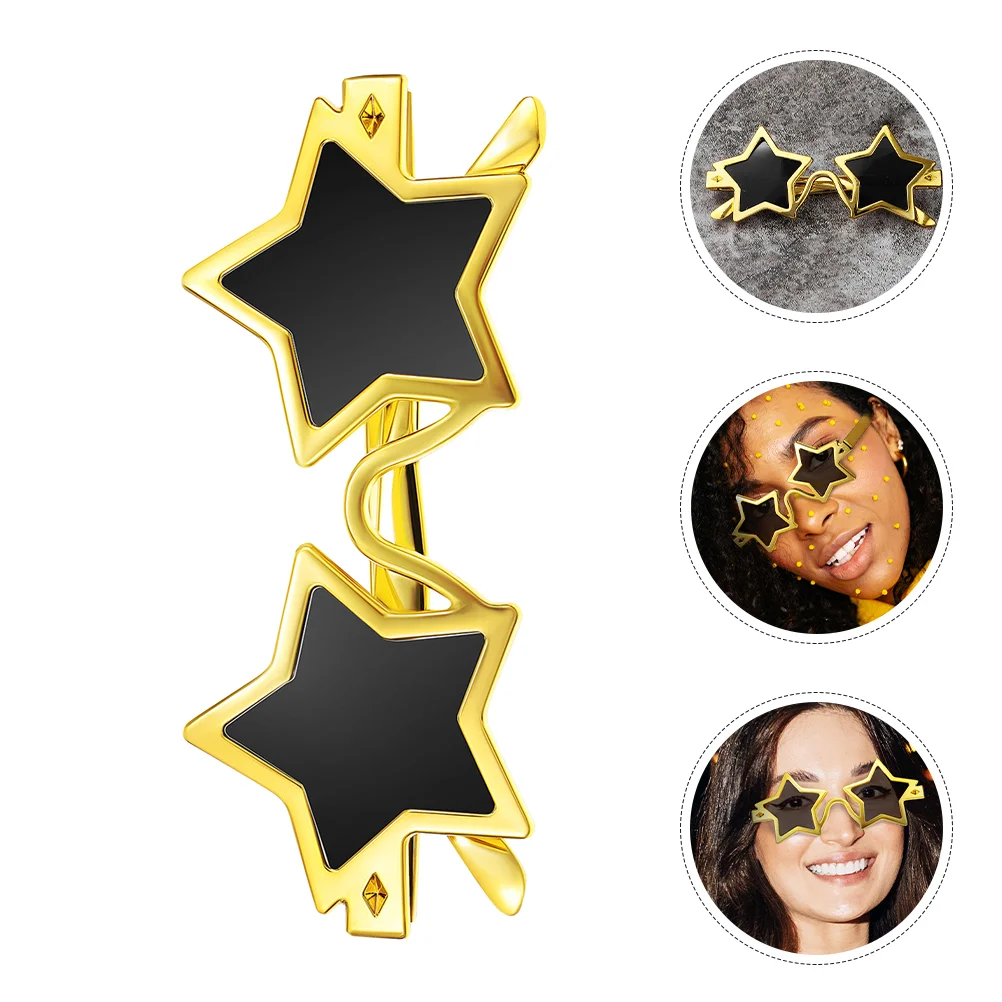 Halloween Favors Pentagram Glasses Gold Accessories for Party Sunglasses Men Star Shape Disco Golden Thanksgivings Child