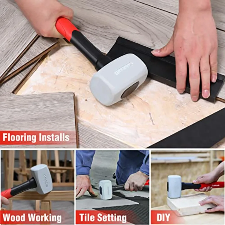 Goldblatt-Gummihammer 16oz. Gummihammer mit geringem Rückstoß, massivem Kopf und Softgrip-Griff. DoubleFaced Soft Mallets Soft Blow