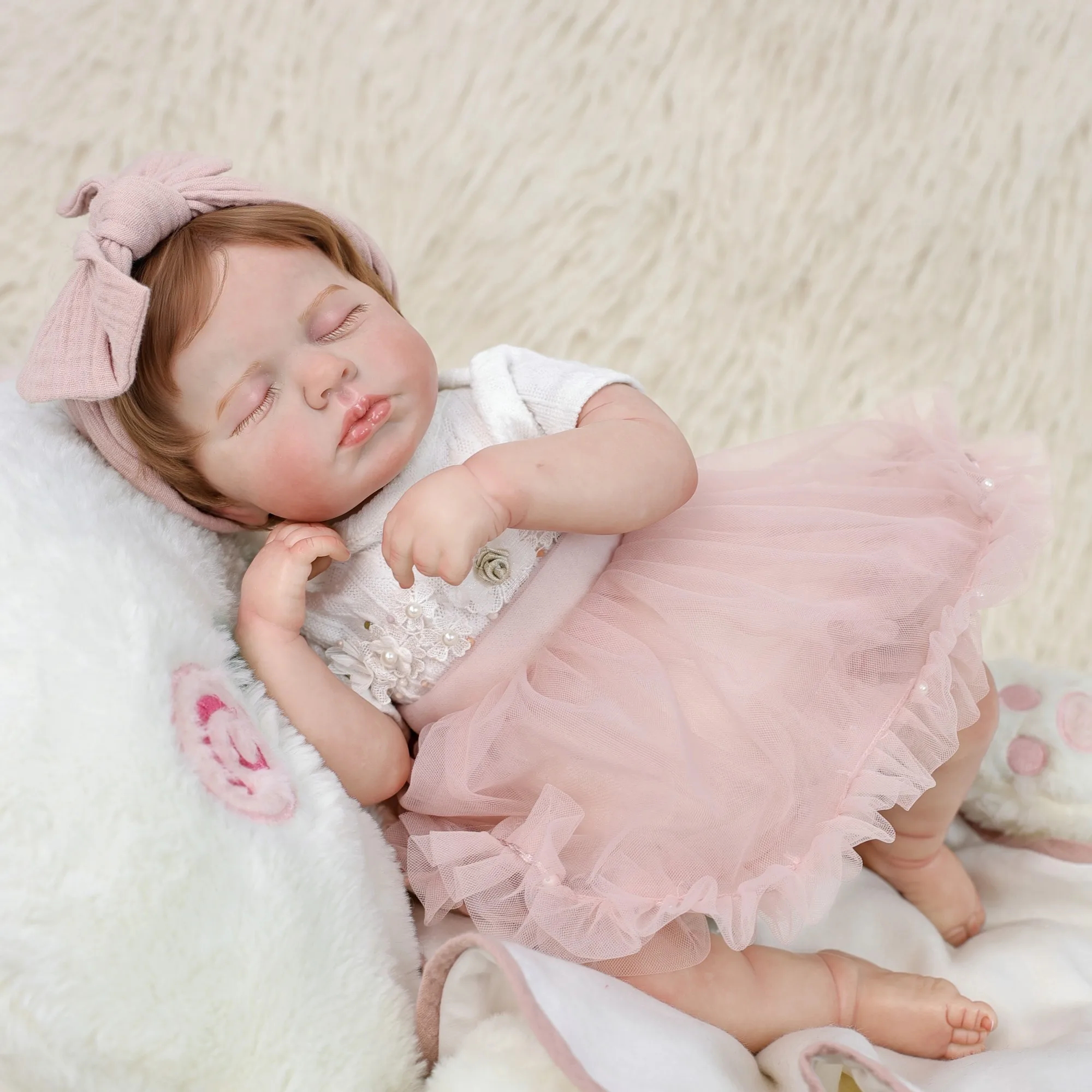 Muñeca Reborn Kawaii de Cloveray de 20 pulgadas, muñeca realista bonita, juguetes cómodos, regalo de alta calidad, muñeca artística hecha a mano, regalos de cumpleaños para niños