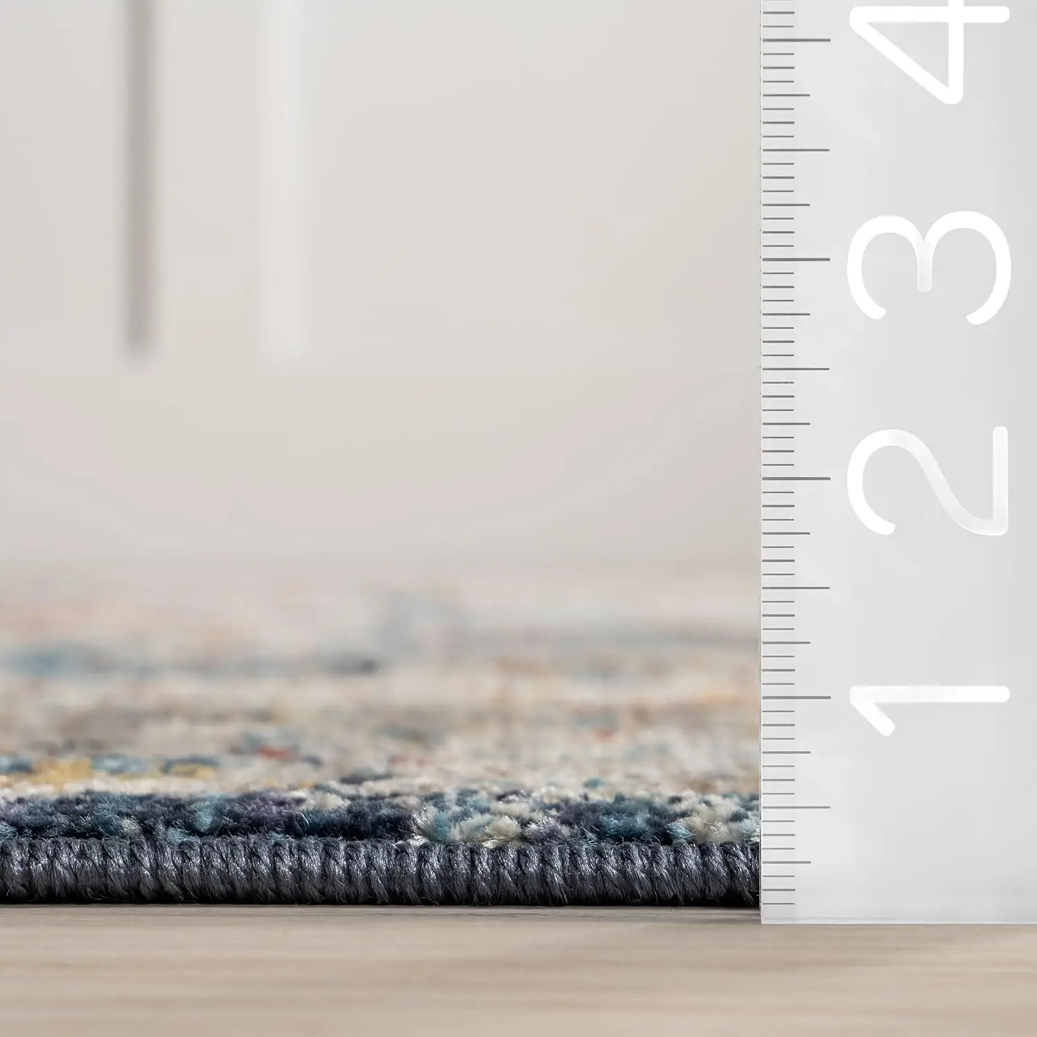 

Vintage Transitional Area Rug - 8 Round Area Rug Vintage Multi/Ivory Rugs for Living Room Bedroom Dining Room Kitchen