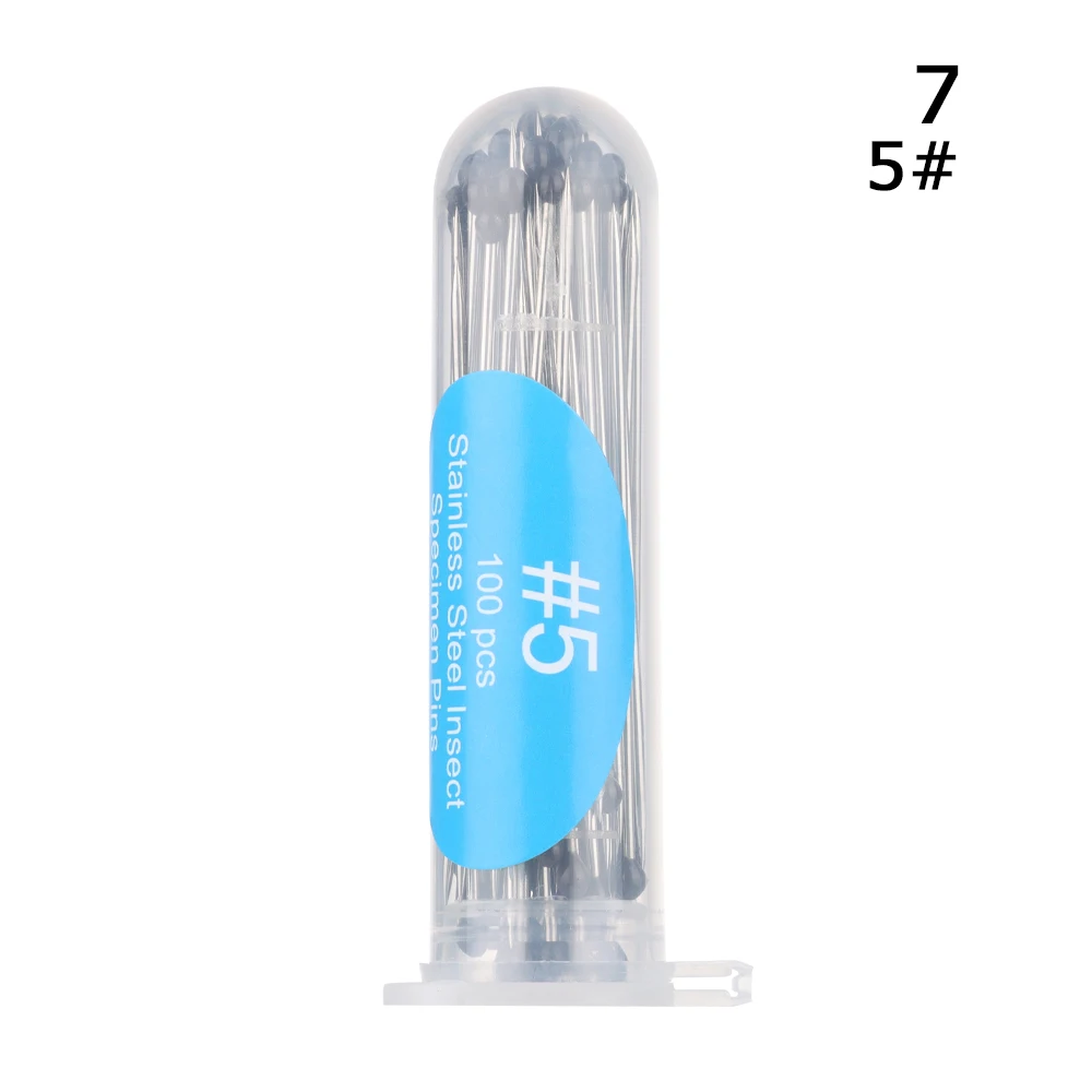 100Pcs Good Flexibility Entomology Lab Accessories Pin Needle Specimen Pins Insect Dissections Supplies