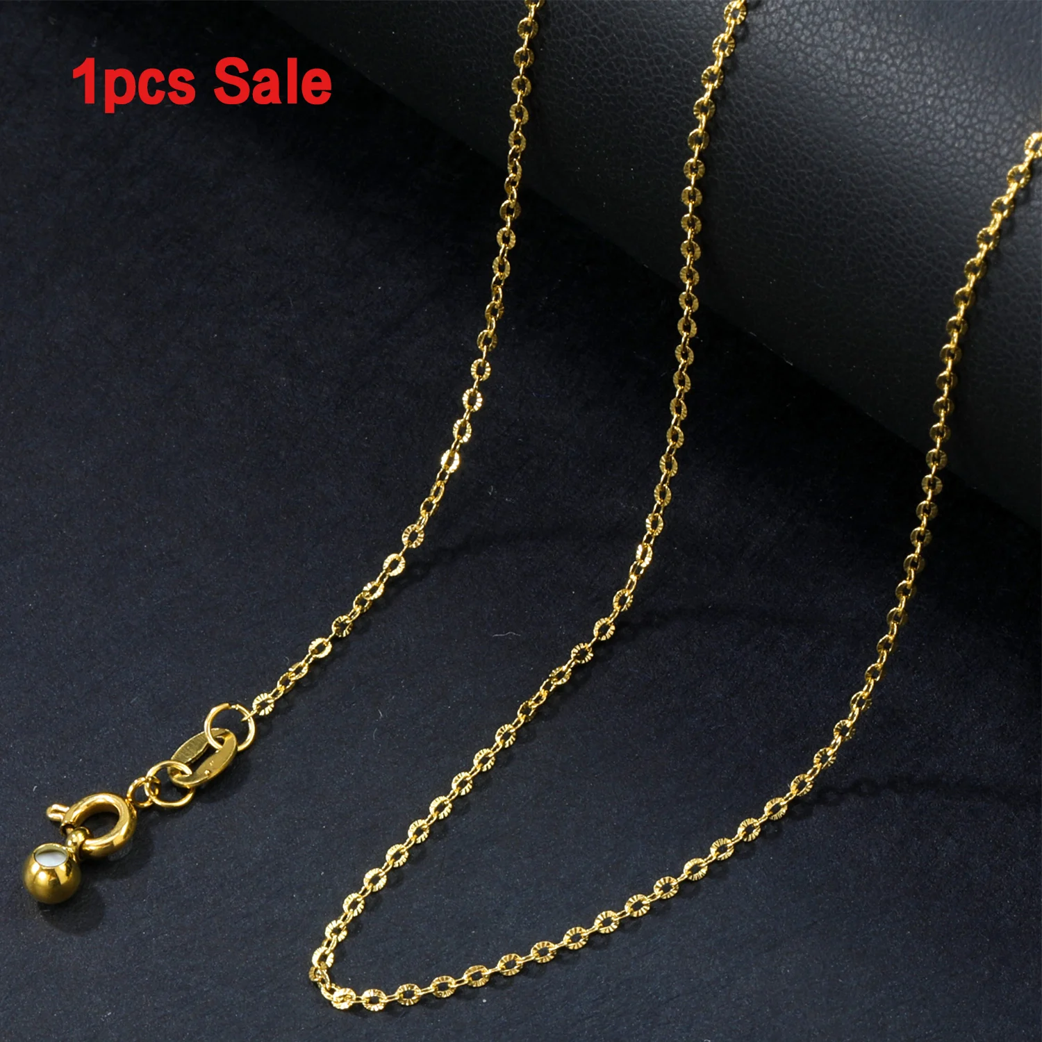 

ASON 1pcs/lot 316L Stainless Steel Gold Plated Chains Necklace Sliding Clasp Clavicle Choker for Women Pendant Accessory Jewelry