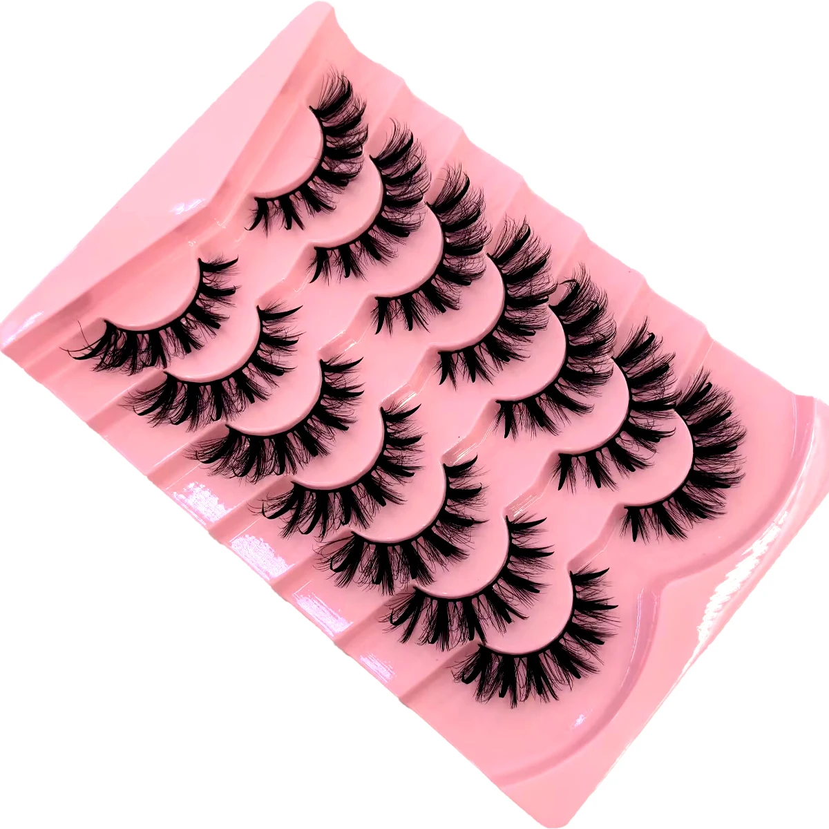 HBZGTLAD 5/7pairsFluffy 3D False Eyelashes Fluffy Volume Eyelashes Fake Eyelash Extension Make