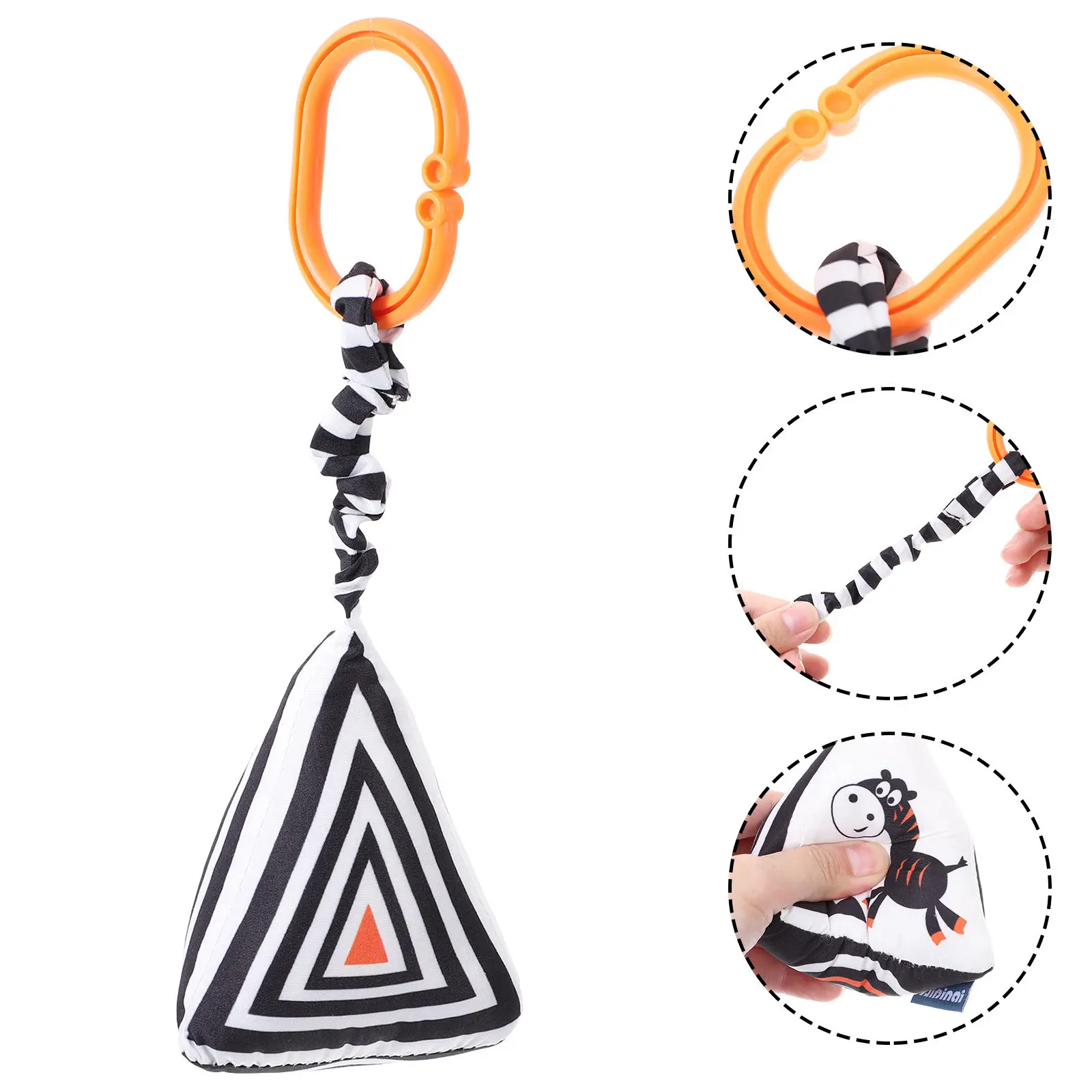 

Rings Baby Stroller Toy Contrast Mobile Dangle Hanging Toys Sensory Rattles for Newborn Links