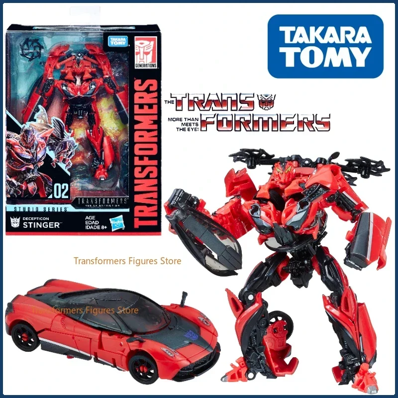 ในสต็อก TAKARA TOMY Transformers SS Series SS-02 D-Class Stinger รวบรวมตัวเลขเคลื่อนย้ายได้ของเล่นอะนิเมะวันหยุดของขวัญ