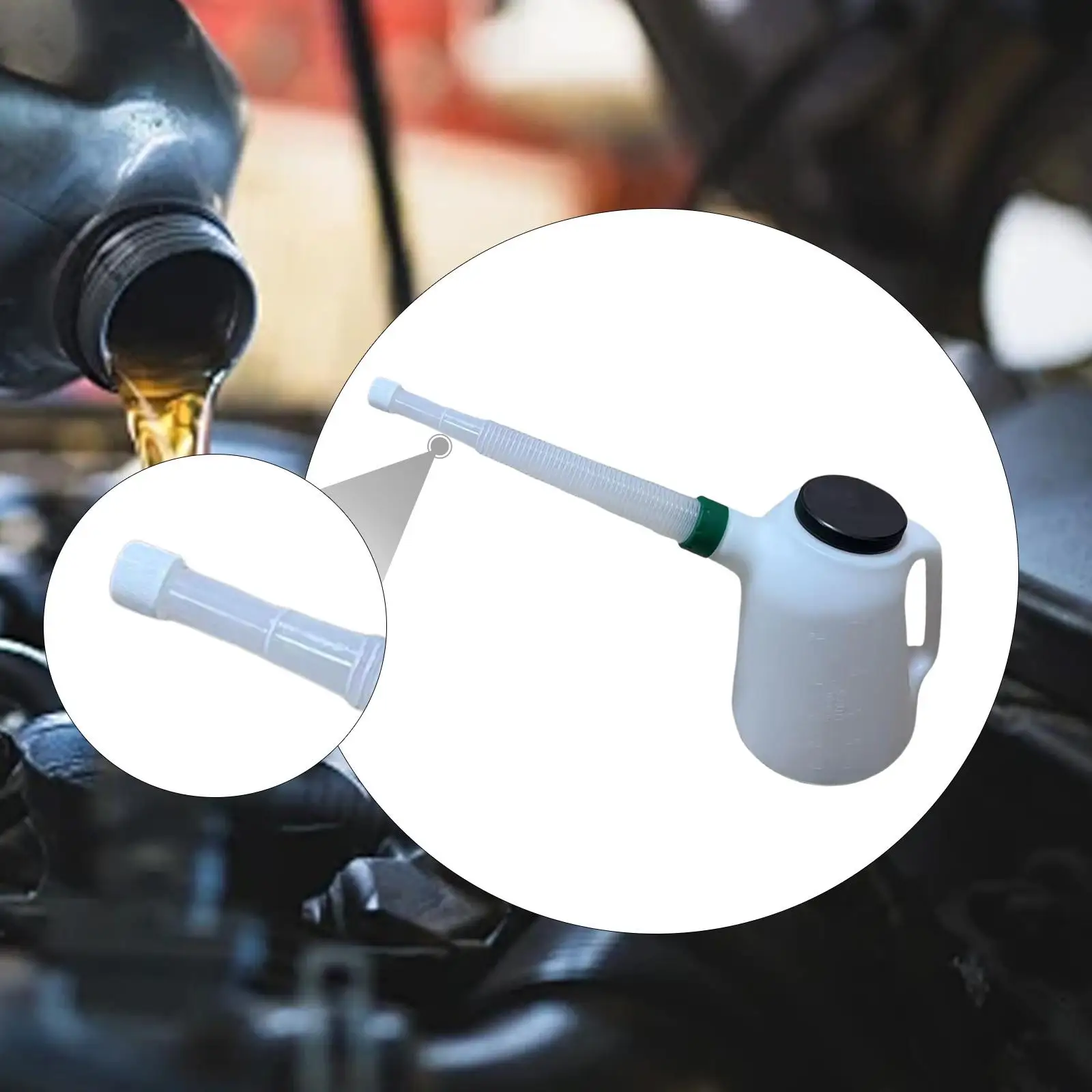 إبريق زيت مع فوهة مرنة سعة 5 لتر مع غطاء لآلات السوائل الأوتوماتيكية #3