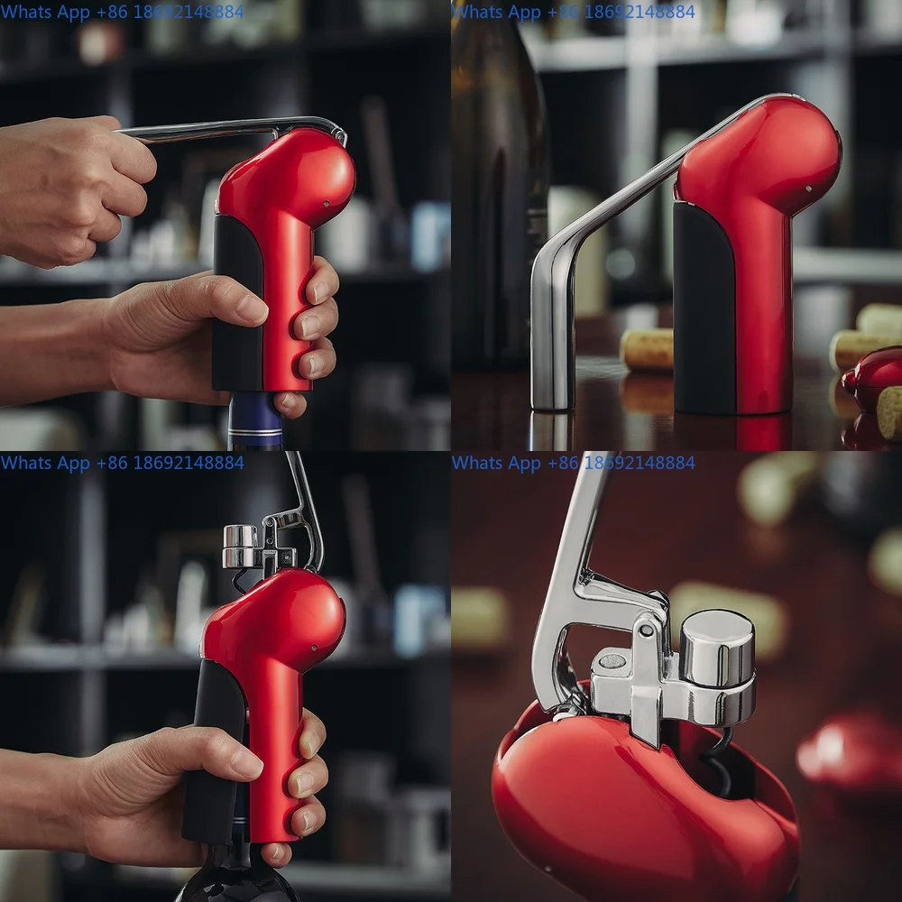 

Creative Zinc Alloy Portable Semi Automatic Wine Opener for Home Use