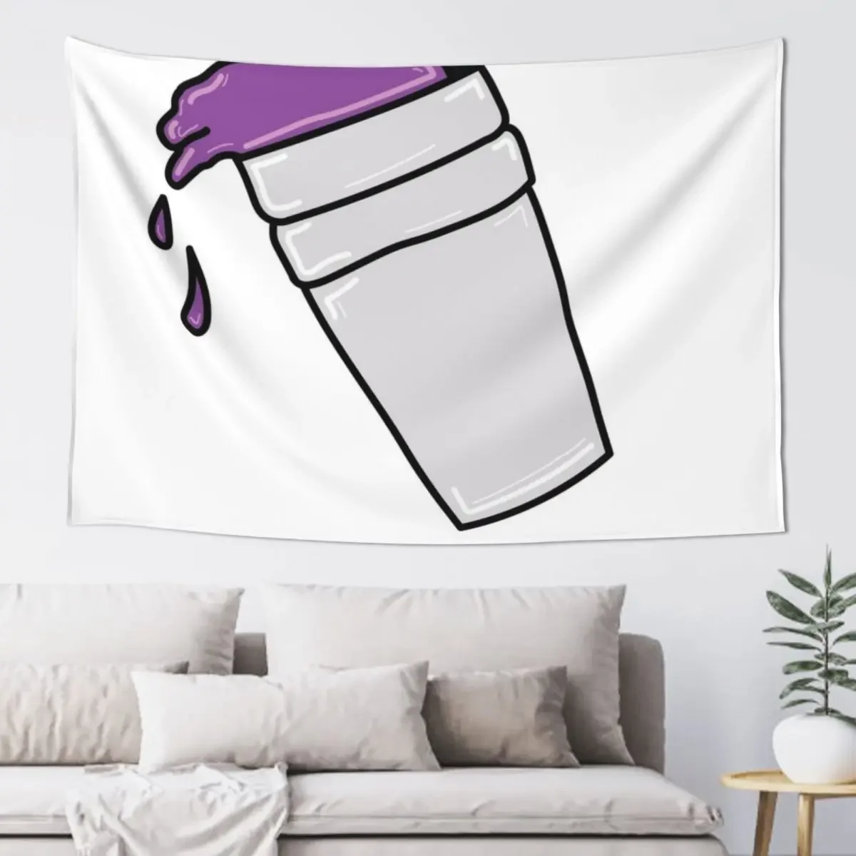 

Purple Lean Cup Tapestry Custom Outdoor Decoration Tapestry