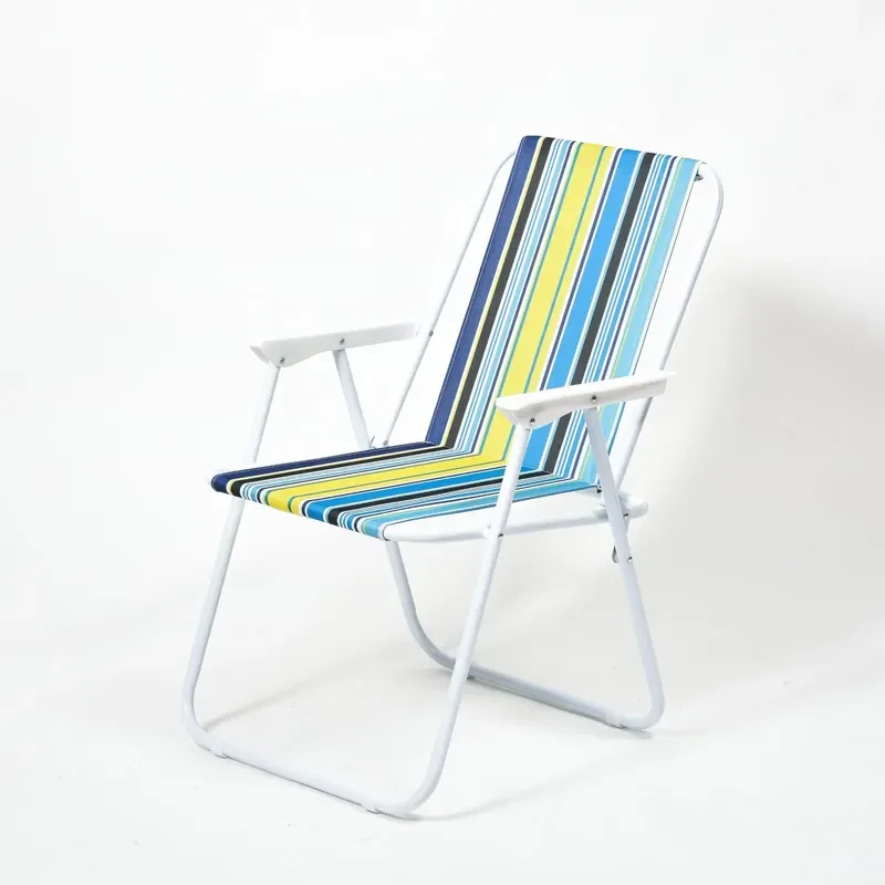 Heavy Duty Portable Folding Camping Chair Adjustable Custom Design Color Metal Legs Fully Packaged for Outdoor Use