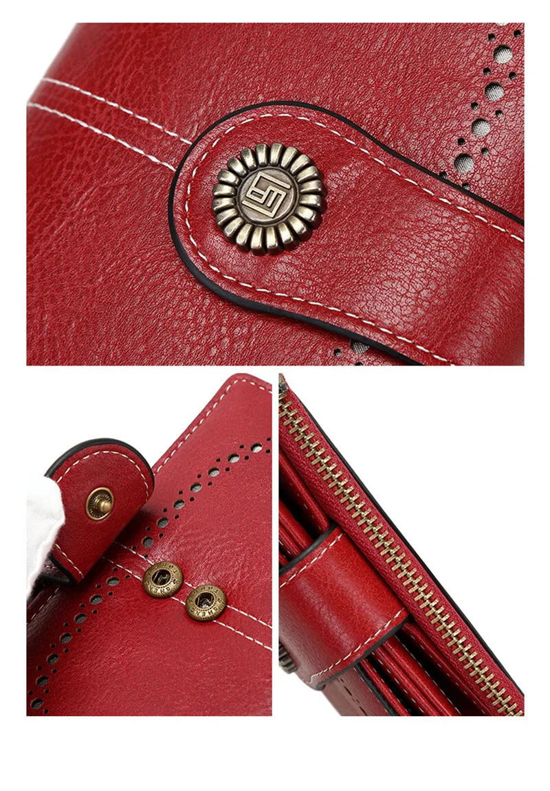 Neue Kurze RFID-Damenbrieftaschen mit Namensgravur, Reißverschluss, Münzfach, Hochwertiger Kartenhalter, Damen-Geldbörse – Detail 5