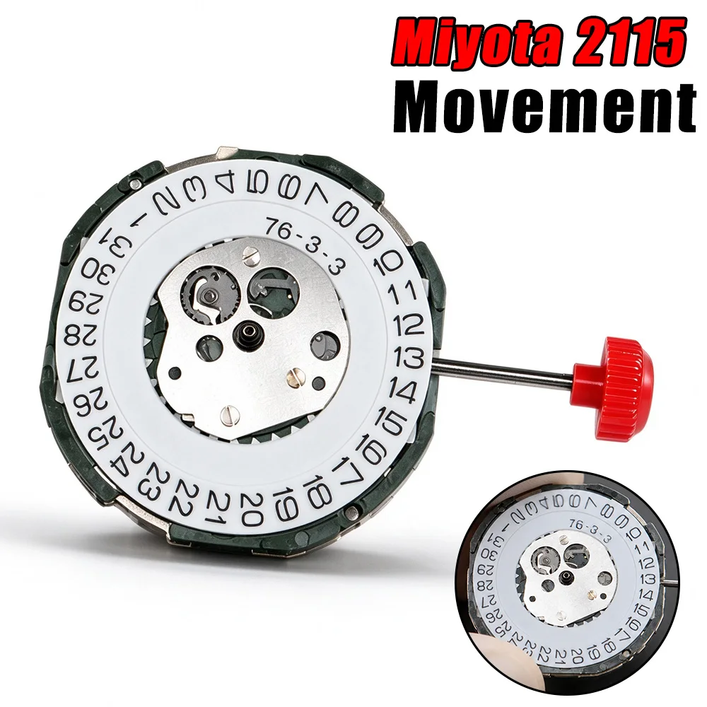 New Miyota 2115 Japan Quartz Movement 3 Hands Single Date Battery Standard for DIY Mod Enthusiast Replace Movement Parts