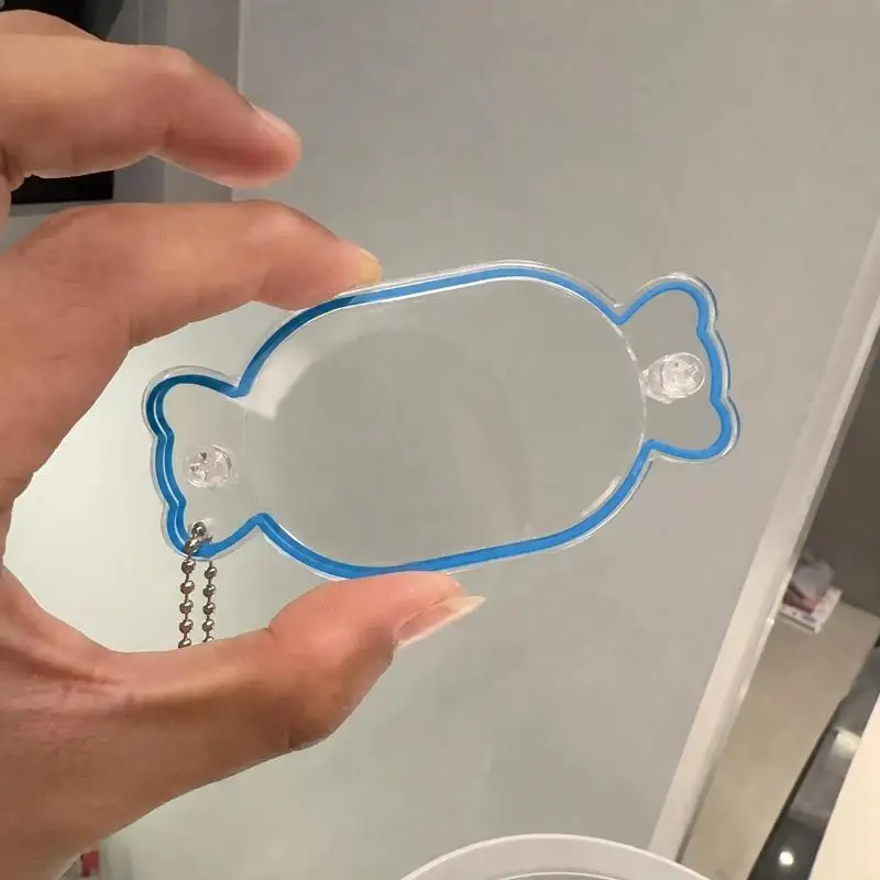 Bonbonförmiger Acryl-Schüttelanhänger, transparenter leerer Schüttel-Charm-Halter, DIY-Handwerksdekoration, Bastelzubehör. – Detail 3