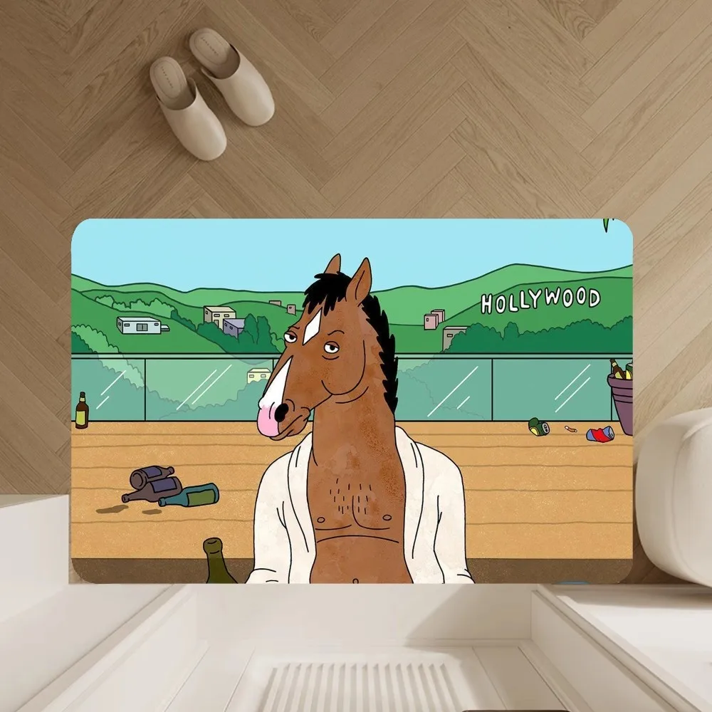 Cartoon BoJacks  Floor Mat Anti-Slip Bathroom Kitchen Bedroom Living Room Entrance Rug Home Decor