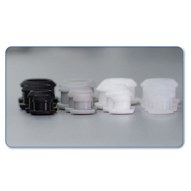 T Tipo Plug Snap-on Caps Junta, Borracha de Silicone, Blanking End Seal, Stopper, Transparente, Preto, Branco, Cinza, 2,5 milímetros-15 milímetros