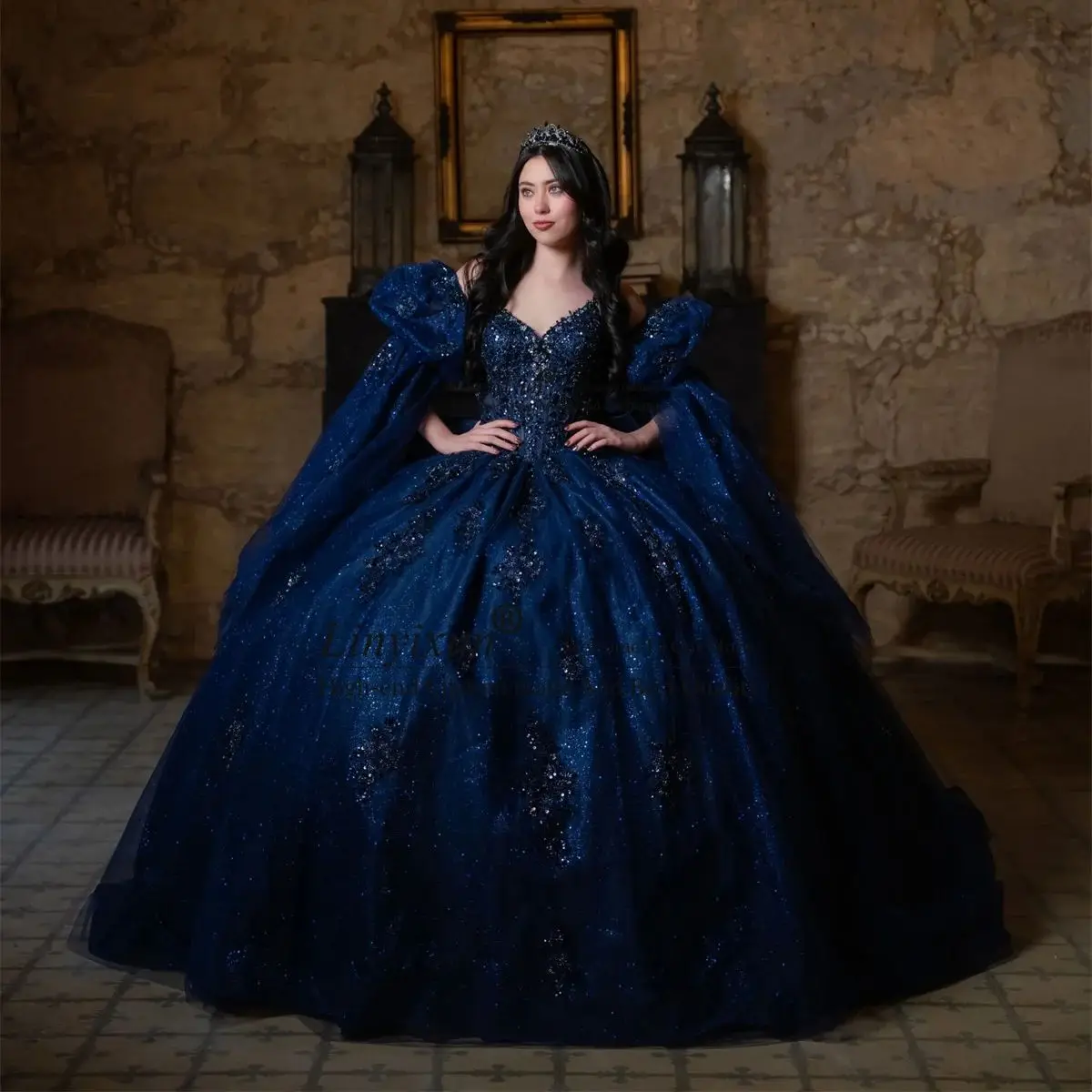 Vestidos de Quinceañera con Apliques de Encaje y Lentejuelas Mexicanos, Vestido de Gala Personalizado con Hombros Descubiertos, Vestido de 15 Años, Vestidos de Princesa para Fiesta de Quince Años