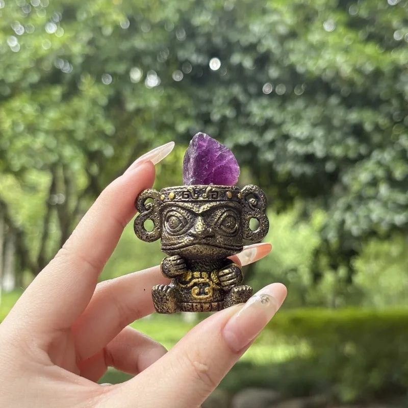 Classical Sanxingdui Blessing Little Douding Blind Box Crystal Stone Desktop Ornament Wholesale Mystery Box Toys Holiday Gift - view 6