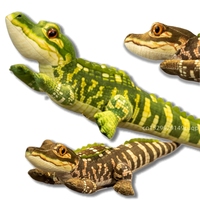 Simulation Cute Long Crocodile Plush Doll Pillow Green Brown Realistic Reptile Plush Toy Home Decoration Birthday Gift For Boys
