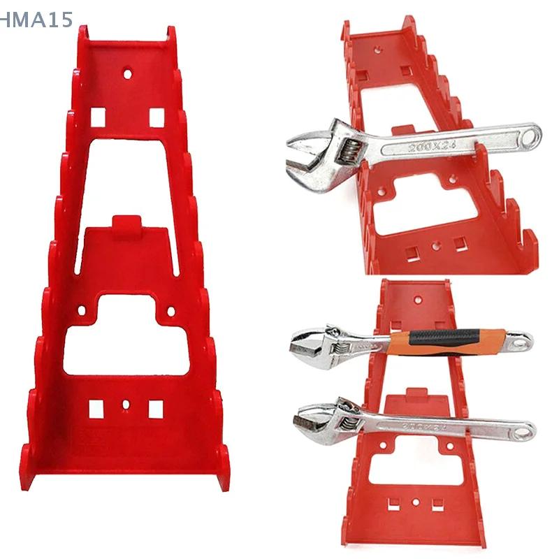 

Wrench Spanner Sorter Holder Wall Mounted Tray Rack Storage Organizer Household Tool Organizer Rail Bracket Wrench Organizer