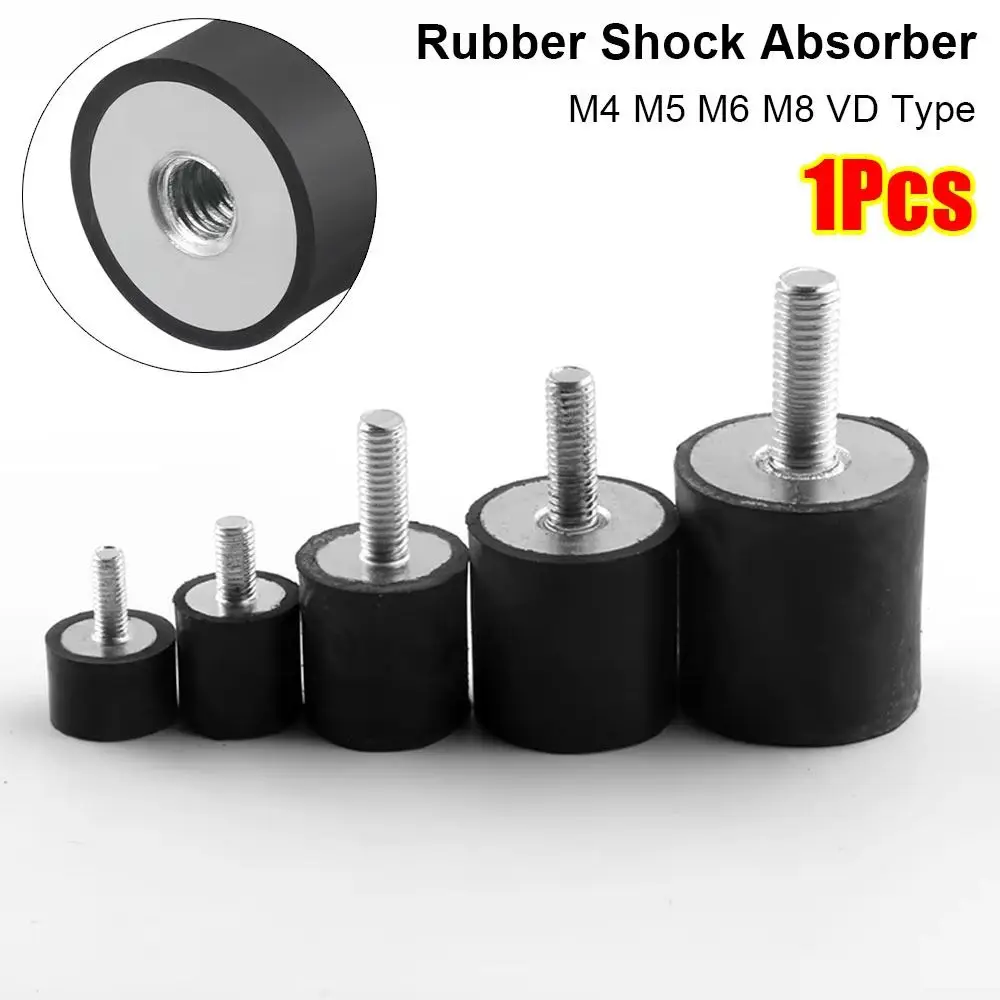 1Pcs Durable M4 M5 M6 M8 Rubber Shock Absorber Anti-vibration Male Thread Damper Mount VD Type Crash Pad Tool Parts