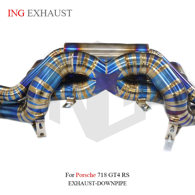 ING Performance Ti allo escape completo para Porsche 718 GT4 RS 4,0 T válvula de mufla de eje de bajada herramientas para vehículos accesorios para automóviles