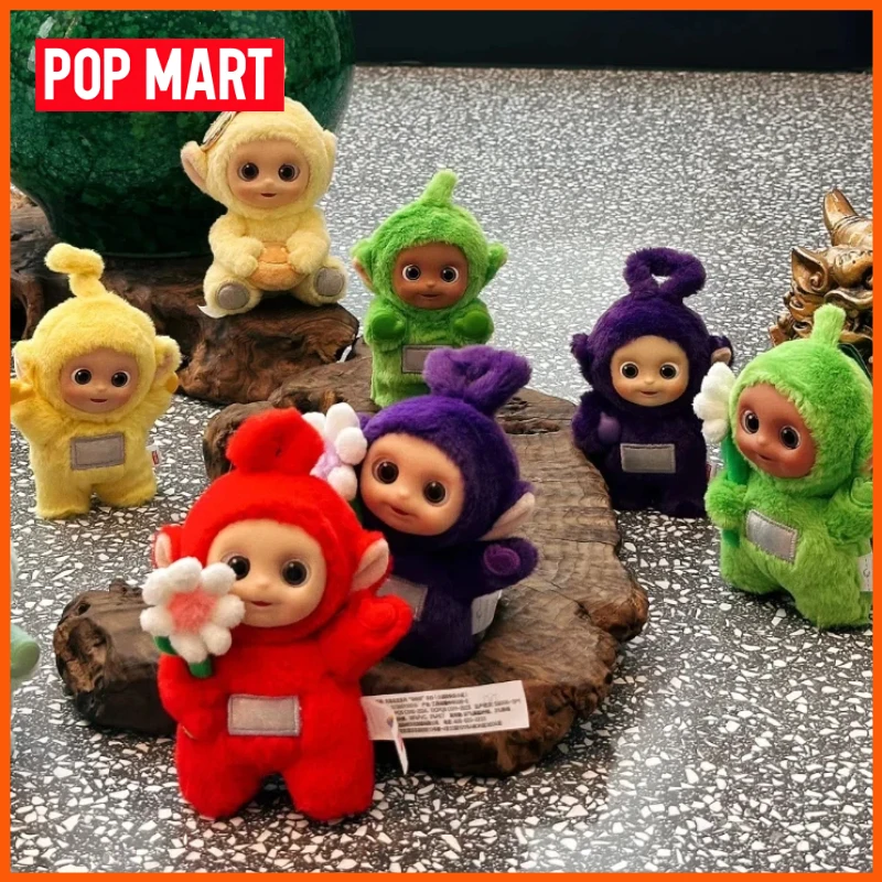 Popmart teletubbies série diga olá figura caixa cega brinquedo chaveiro presente na moda bonecas caixa misteriosa ornamentos crianças presentes