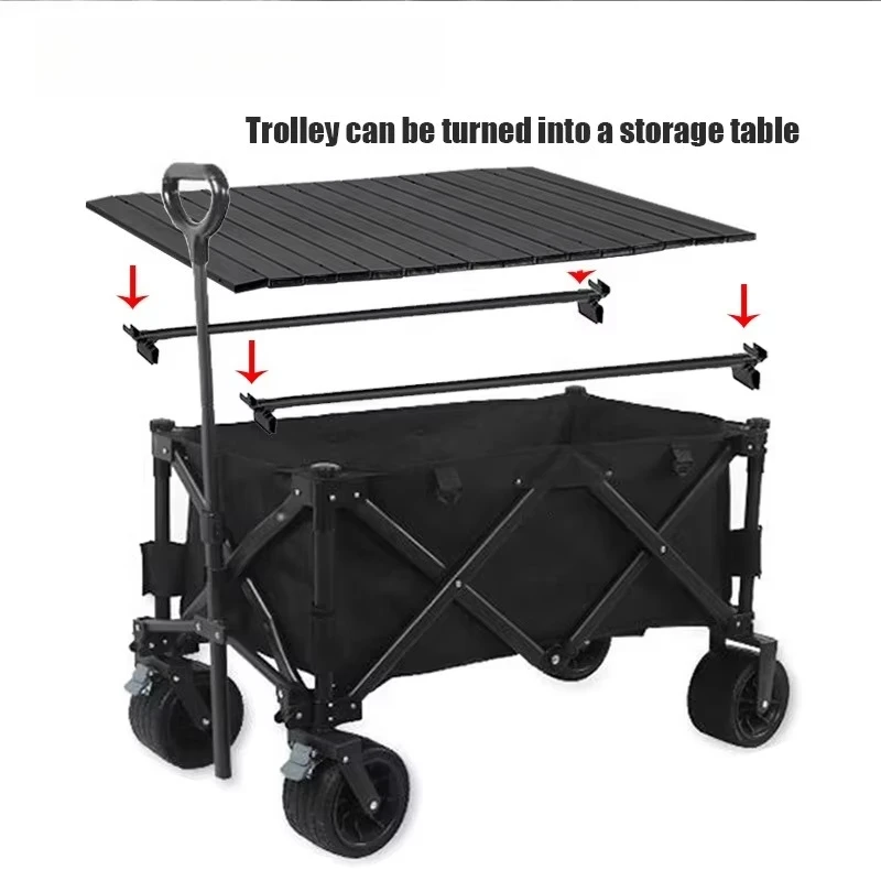 Collapsible Wagon Cart Heavy Duty Foldable Garden Folding Utility Outdoor Camping Beach Wagon