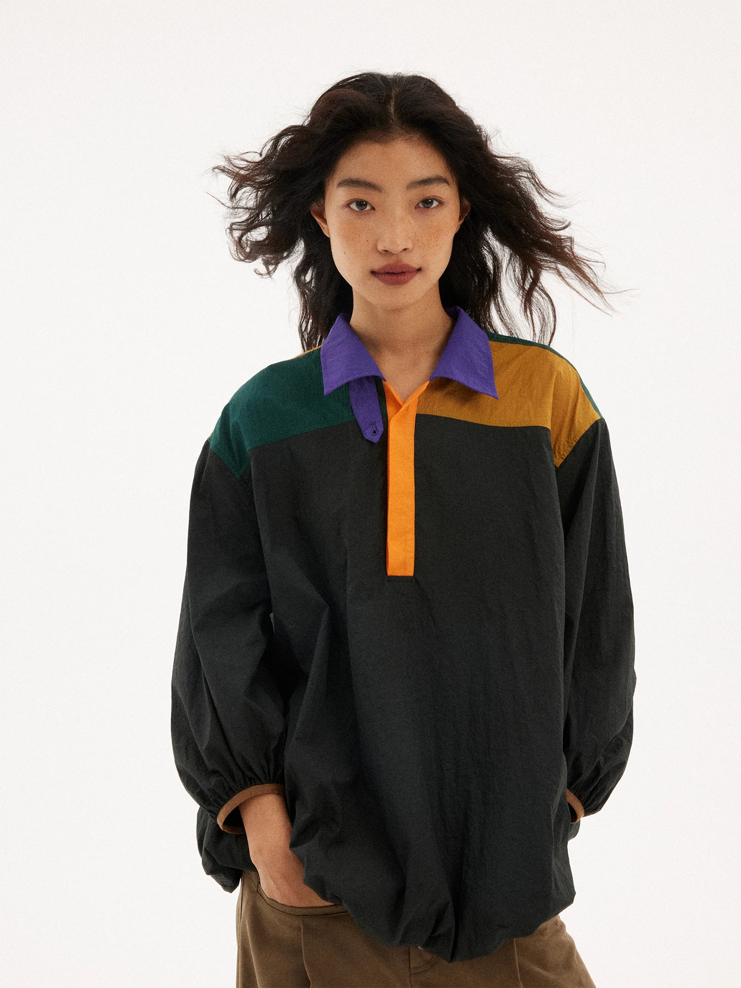 

597c Оригинальная женская футболка-поло Blo Bloom с цветным принтом, спортивная, летняя, дышащая, легкая, повседневная, с воротником