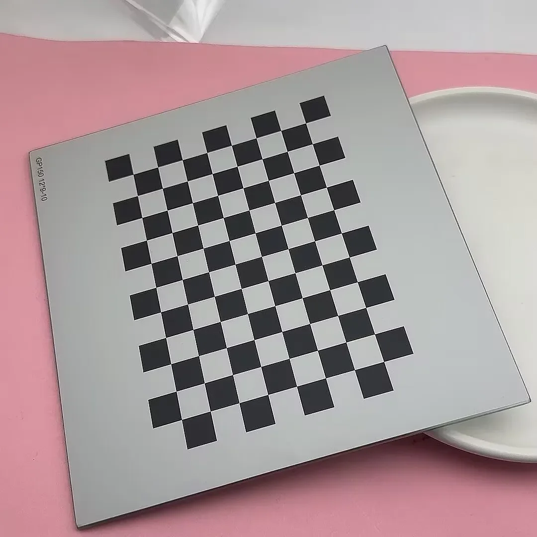 12*9 поплавковое стекло, подложка, квадратная калибровочная доска из глинозема, шахматная доска, оптическая корректирующая плата машинного зрения 25, 50, 70 100 мм