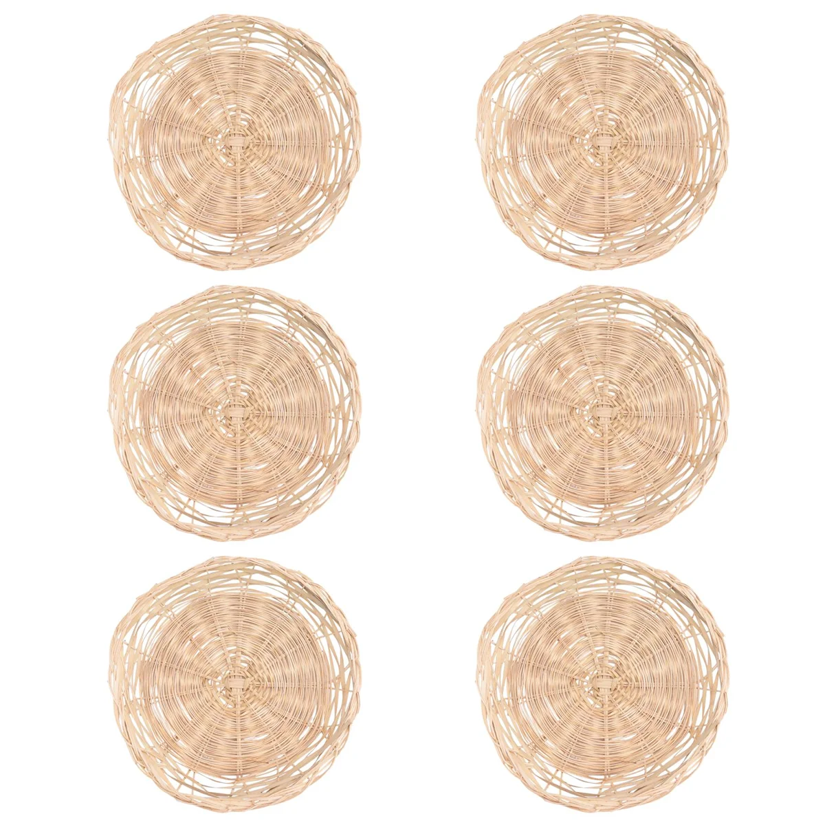 Держатель для тарелок, 6 шт., бамбуковый держатель для бумажных тарелок-10 дюймов, круглый тканый держатель для тарелок, многоразовые держатели для бумажных тарелок для пикника