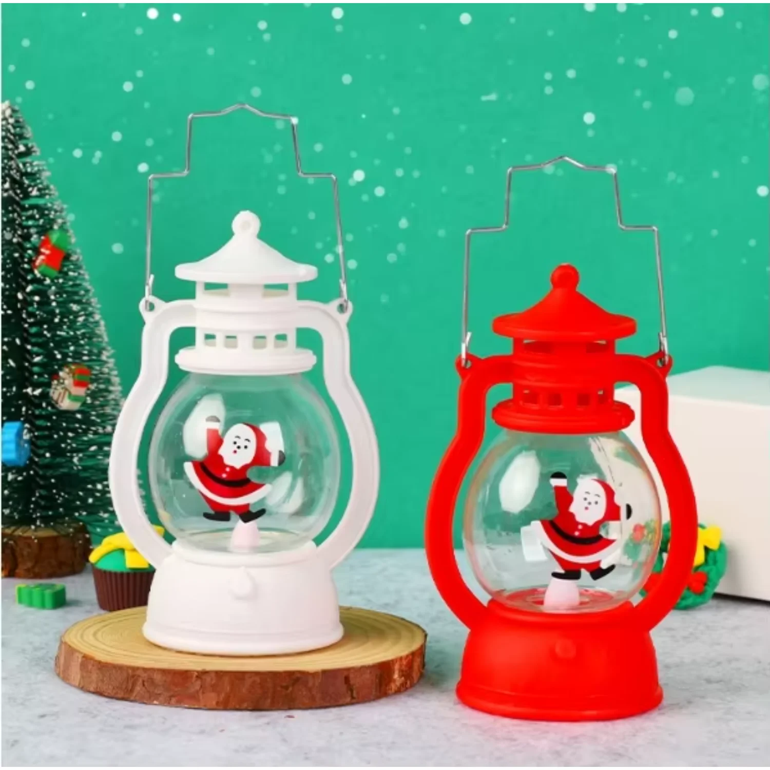 Produtos de tendência 2024 recém chegados decoração de natal lanterna de abóbora led lâmpada de mão luzes de natal ornamentos chrismas banner elf