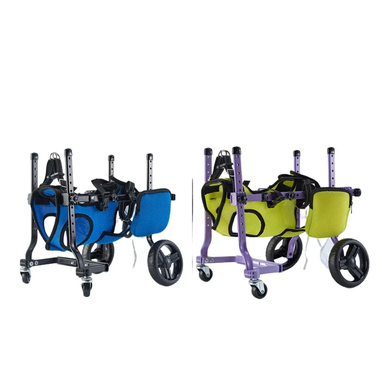 Dog Four-Wheel Small Dog Mobility Scooter Dog Walking Cart Assistive Wheelchair