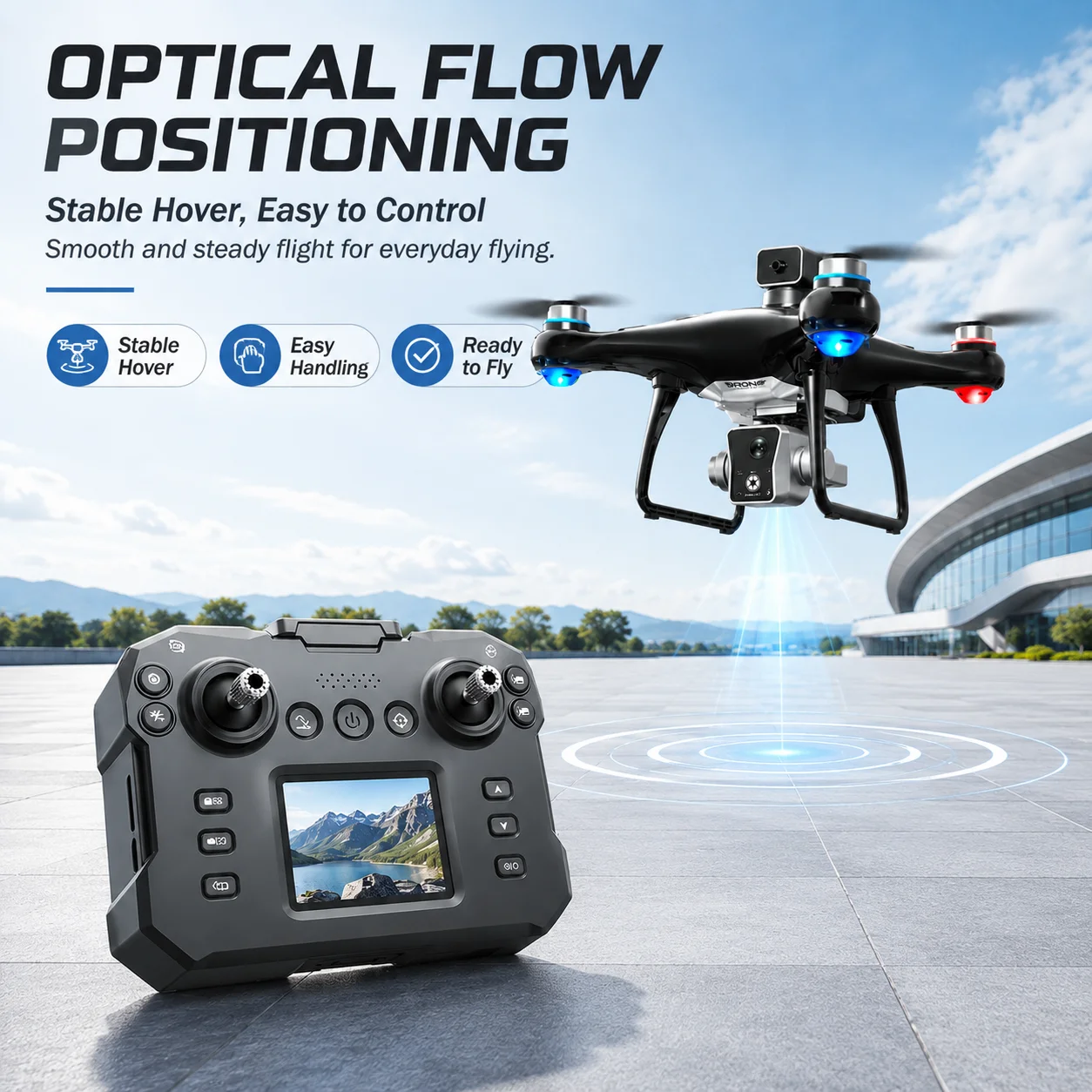 ZNLYRION KY102 Brushless Drone With Screen Remote 360 Obstacle Avoidance HD Dual Camera Optical Flow Hover Color LED Light RC Aerial Quadcopter - view 7