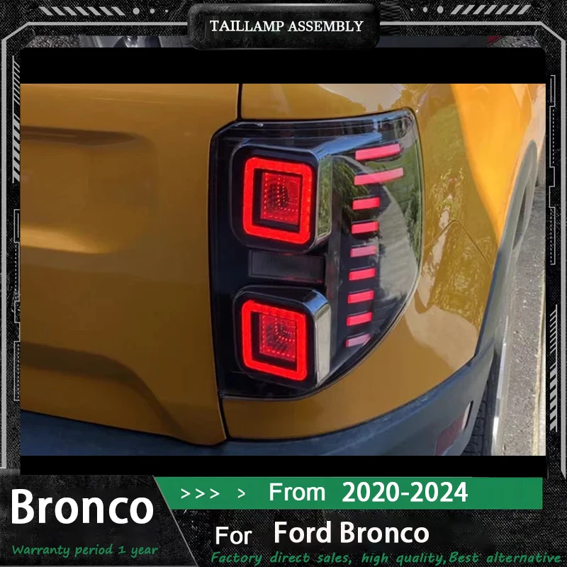 2PCS Luci posteriori a LED per Ford Bronco Sport 2021 2022 2023 Sequenziale Indicatori di direzione Lampade posteriori posteriori Plug And Play