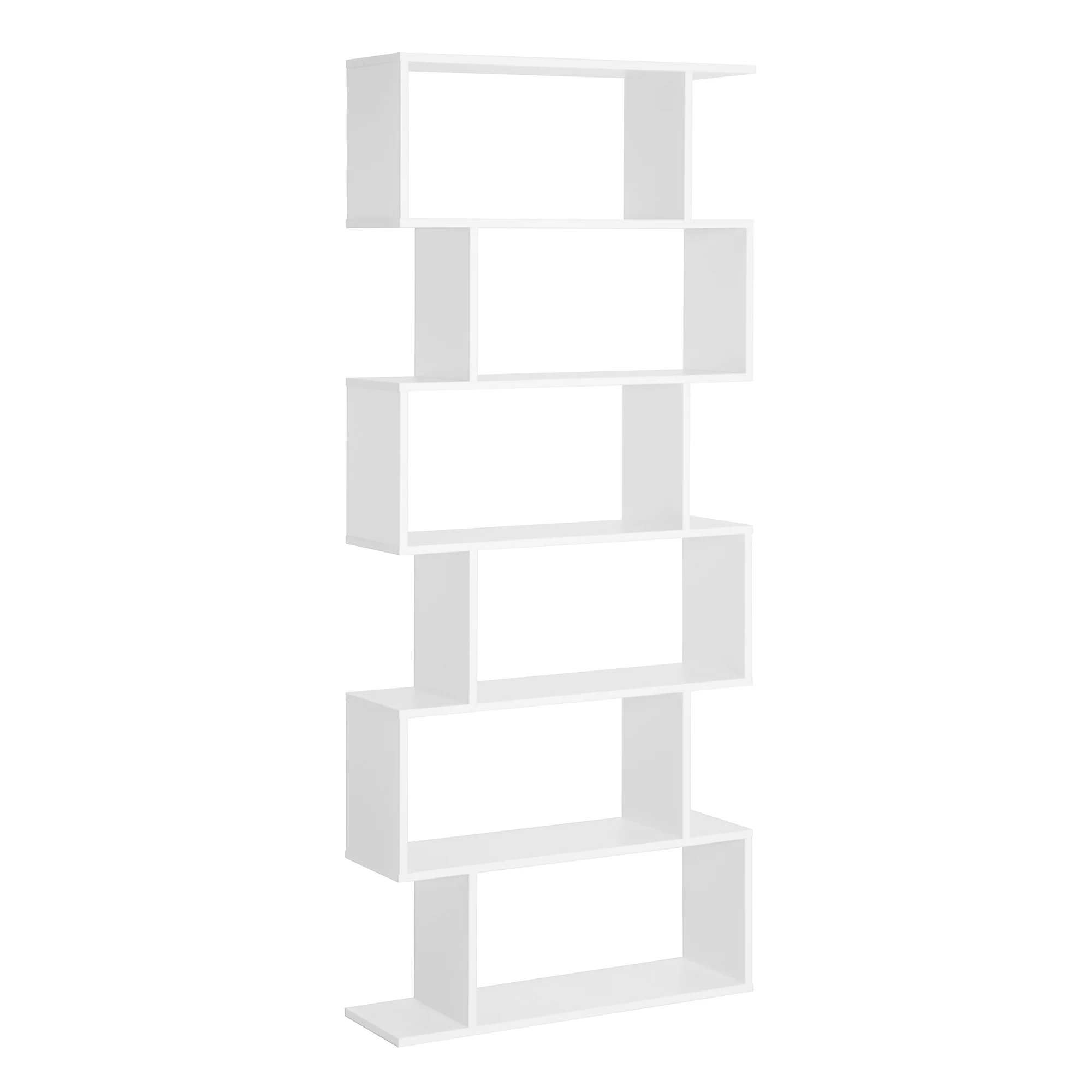 HOMCOM modern bookcase shelf with 6 shelves 80x23x192 cm White