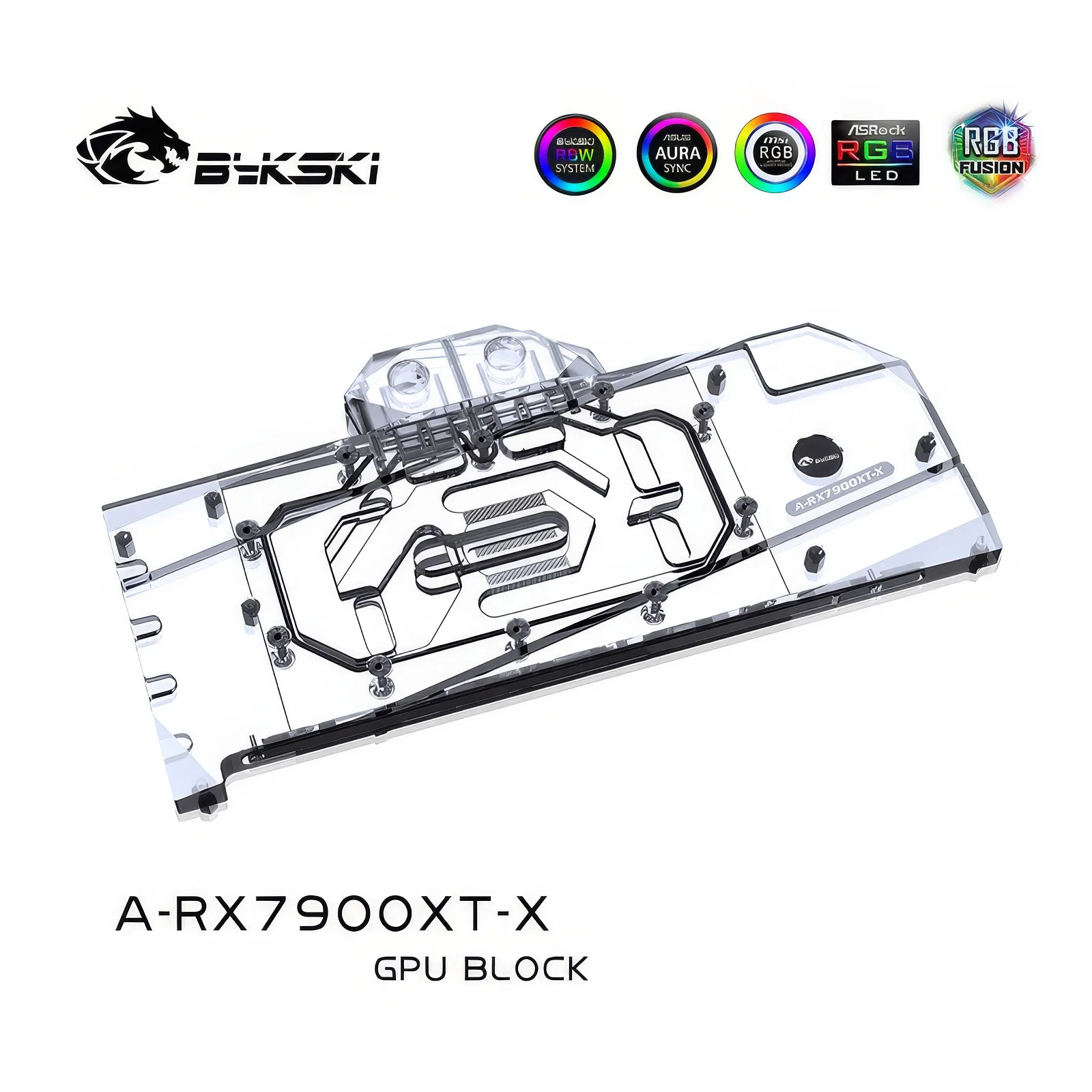 Bykski Water Cooling GPU Block Cooler for AMD Reference RX 7900XT A-RX7900XT-X