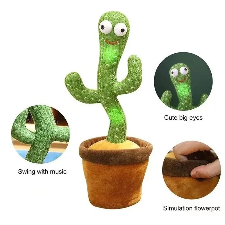 Dancing cactus Twist singing talking cactus toy interactive plush toy