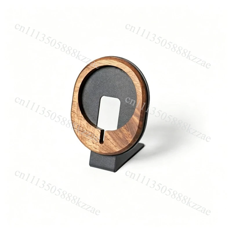 Walnut Wood Charging Stand Modular Phone Holder Dock Fast Wireless Charger Racks Premium Desk Organizer for Office Home Setup